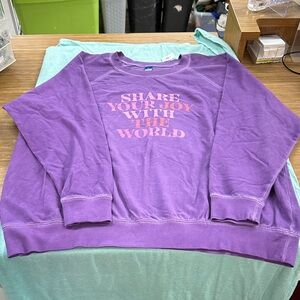 Old Navy Purple Crew Neck Sweater